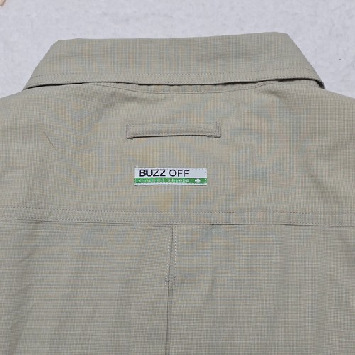 ExOfficio Buzz Off Insect Shield Shirt Mens Large Khaki Button Up Fishing - Picture 19 of 19