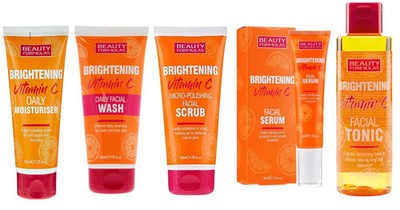 Beauty Formulas Vitamin C Hautpflege Set - Serum, Peeling, Feuchtigkeitscreme