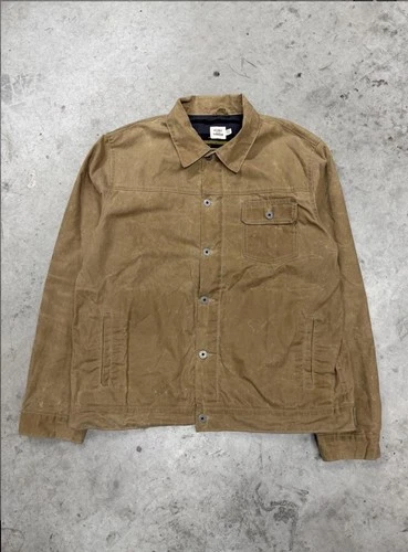 Flint and Tinder Waxed Trucker Jacket Flannel Lined Men’s 2XL Brown Tan - product listing photo