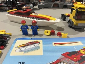 LEGO City: Power Boat Transporter (4643) 99% Complete with Instructions