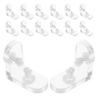 20 Sets Box Drawer Corner Supports Clear Acrylic Braces