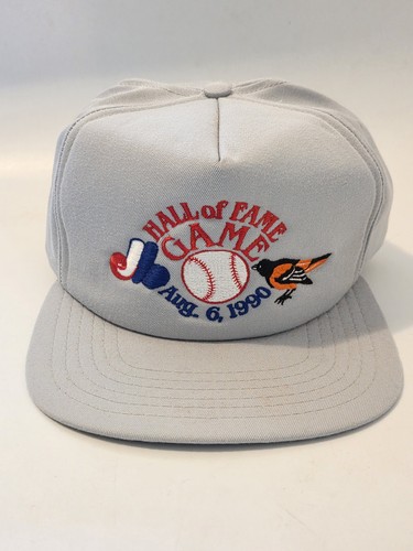 Baseball Hall Of Fame Game 1990 Orioles Expos Deadstock MLB Snapback Hat Cap - Picture 2 of 10