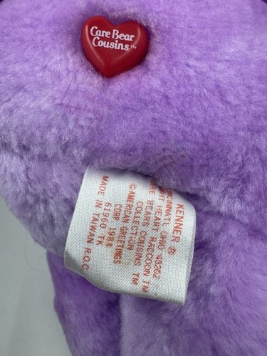 Vintage Care Bears Cousins Bright Heart Raccoon 13" Stuffed Plush Kenner 1984 - Picture 6 of 7