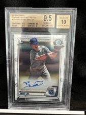 2020 1st Bowman Chrome Prospect Beckett BGS 9.5 10 Auto Bobby Witt Jr. #CPA-BWJ
