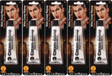 Lot Of 5 Rubie's White Cream Makeup Water Washable 1 Oz Total Of 5 Oz Halloween