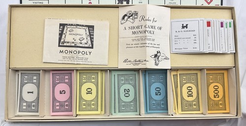 1946 Monopoly Game by Parker Brothers Complete in Great Condition FREE SHIPPING - 第 2/10 張圖片