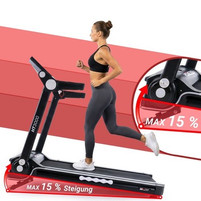 Laufband für Zuhause klappbar mit 15% Steigung Leise elektrisch Heimtrainer