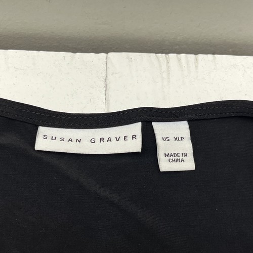Susan Graver Robe noire sans manches col V ligne A femme taille XL petite - Photo 2/6