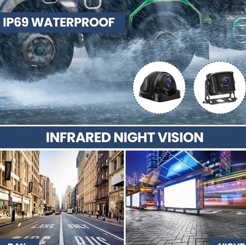 Wired Backup Camera System with 10.1 IPS Monitor Truck RV Trailer Losuudy L-A2 - Picture 3 of 14