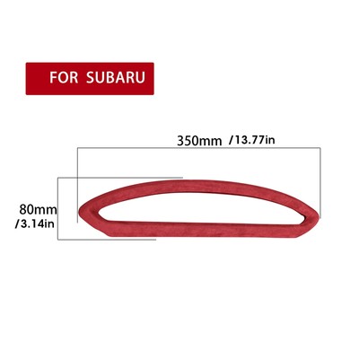 :Bright Red Central Console Air Outlet Frame AC Vent Suede Cover Decor For Su