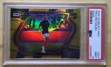 2022-23 William Saliba Panini Select Field Level Gold Prizm RC Rookie 2/10 PSA 9
