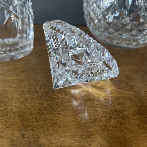 Lote de 4 Waterford - Jarra labial de hielo 32 OZ, juego de crema azúcar - reloj de escritorio diamante - Imagen 5 de 5
