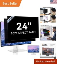24-Inch Privacy Filter for 16:9 Monitors, Anti-Scratch Blue Light Protection