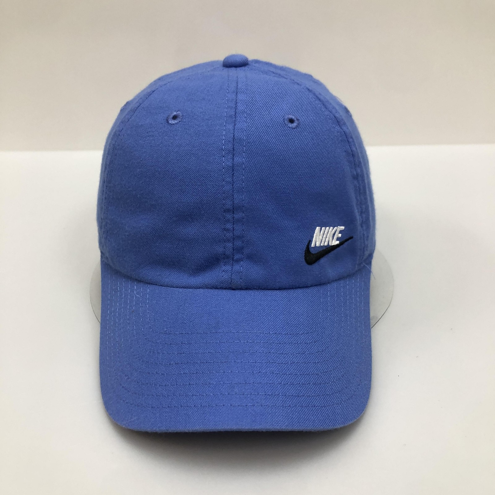 Nike Hat Cap Strap Back Mens One Size Blue Heritage 86 Swoosh Embroidered Logo