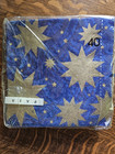 Viva 3-Ply Luncheon Paper Napkins, 40 pcs 6.5" Celestial/Stars Pattern RARE