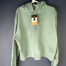 The North Face Evolution Hoodie Cropped High Low Women  s XL Dark Sage Green NWT