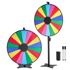 Uimoso 36-Inch Spinning Prize Wheel with Adjustable Stand and 18 Sections