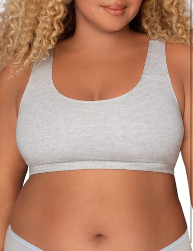 Fruit of the Loom Women's Tank Bra 4 Pack Pullover Wide Strap Cotton White 34 - Picture 7 of 8
