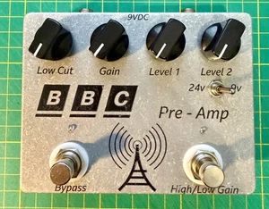 Hudson Broadcast 9v and 24v Preamp Clone Guitar Pedal  