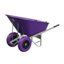 Agri Barrow 200 Litre Twin Wheel Wheelbarrow Plastic Tub Puncture Proof Tyres