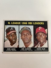 1967 Topps 66 NL RBI LDRS Hank, Aaron, Clemente Ritchie, Allen. #242. ExMT. B52