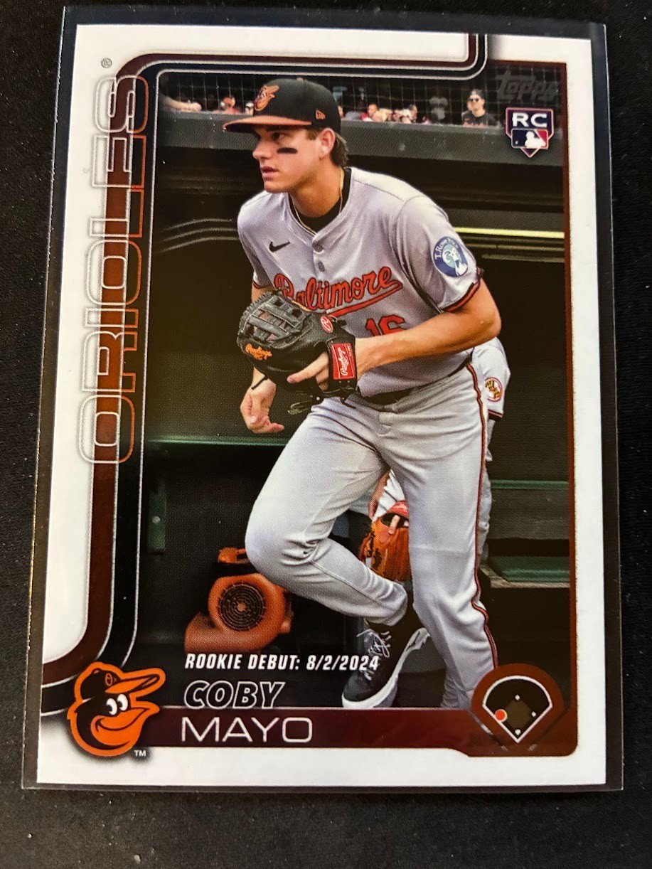 2025 Topps Update #US282 Coby Mayo (RC) Rookie Debut  -  Baltimore Orioles