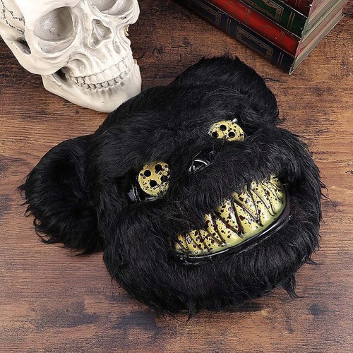 1 par de máscaras de oso sangriento aterrador fiesta actuación para Halloween (negro marrón) - Imagen 5 de 12