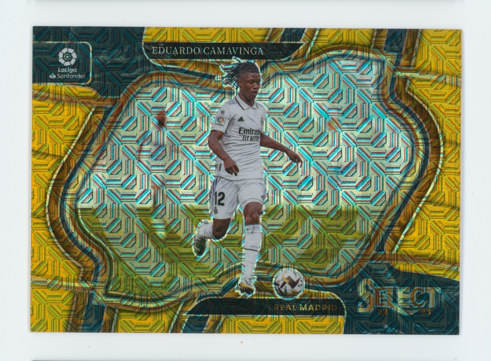 2022-23 Eduardo Camavinga Panini Select Field Level Gold Mojo Real Madrid 5/10