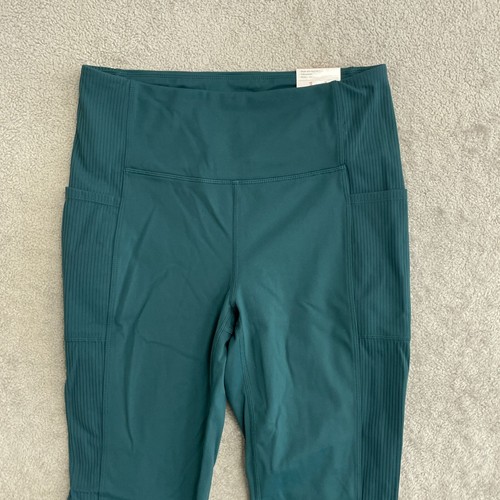 NUEVO Legging Mondetta para mujer M tiro alto panel acanalado verde - Imagen 10 de 11
