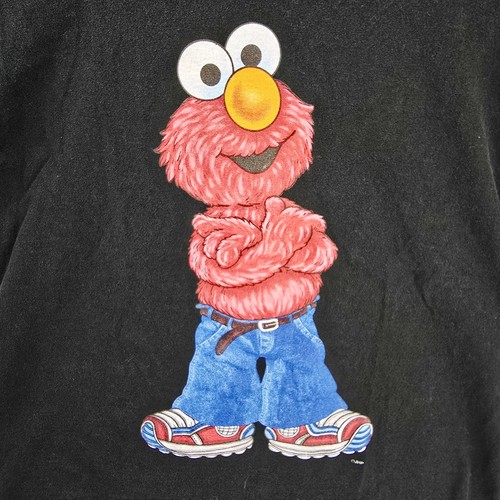 Vintage Elmo Sesame Street Gangster Shirt Kids Medium Hip Hop Single Stitch 90s - Picture 3 of 9