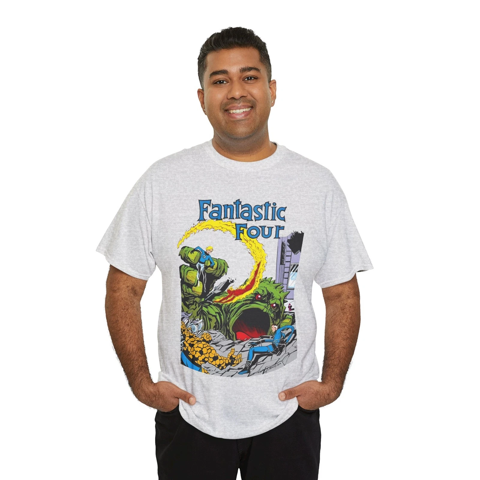 Fantastic Four T-Shirt - John Byrne Art - #1 Cover - Marvel Comics - Human Torch