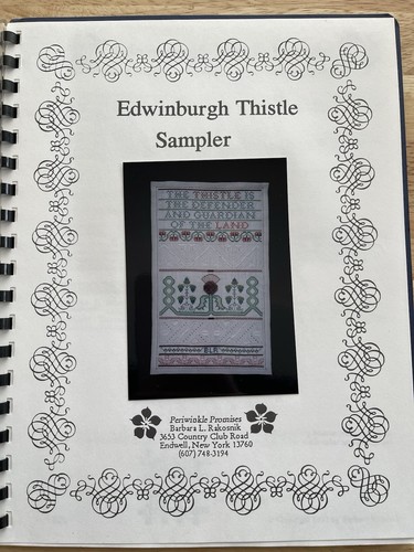 Periwinkle Promises EDWINBURGH THISTLE SAMPLER Needlepoint Pattern Book VTG - Picture 2 of 4