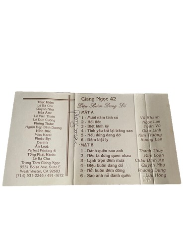 Dieu Buon Dang Do vietnamesische Kassette Huong Lan - Tuan Vu & verschiedene Künstler - Bild 4 von 6