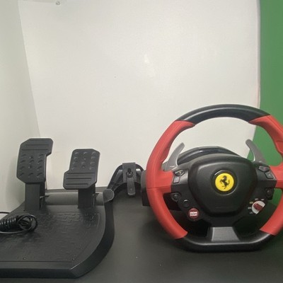 Thrustmaster Ferrari 458 Spider Racing Wheel + Pedals for Xbox, Wired, Black/Red