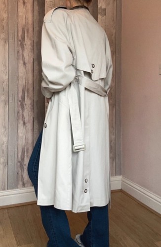 Vintage Four Season 80’s Retro Trench Coat Mac Oversized 14 - Picture 12 of 18
