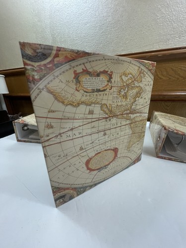 Lote De Colección De 6 Mapa Del Viejo Mundo Álbum De Fotos Conjunto Antiguo Globo Look Viajero - Imagen 22 de 23