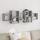 Wall Shelf Grey Sonoma 129x18x42 cm Engineered Wood Floating Shelf Space-Saving
