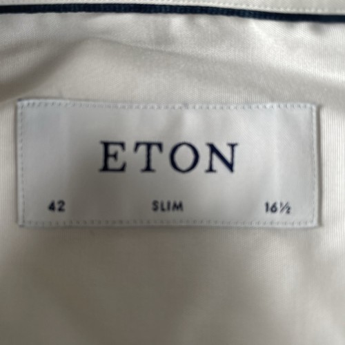 ETON Tuxedo Shirt Mens 16.5 42 PLEATED White Sweden Classic French Cuff - Picture 4 of 7