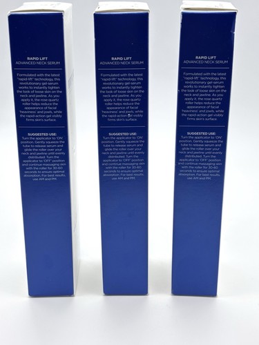 3 Tubes Beverly Hills MD Rapid Lift Advanced Neck Serum 1.7 oz 50 ml New Sealed - Picture 9 of 11
