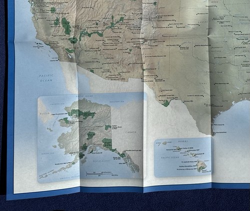 2024 Map of U.S. National Parks, Historic Sites, Memorials / 26" x 17" - Picture 5 of 11