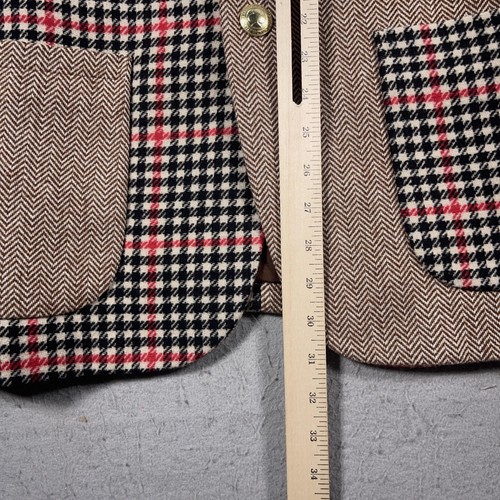Rowing Blazers Blazer Men Small Herringbone Houndstooth Patchwork Wool Jacket - Picture 5 of 9