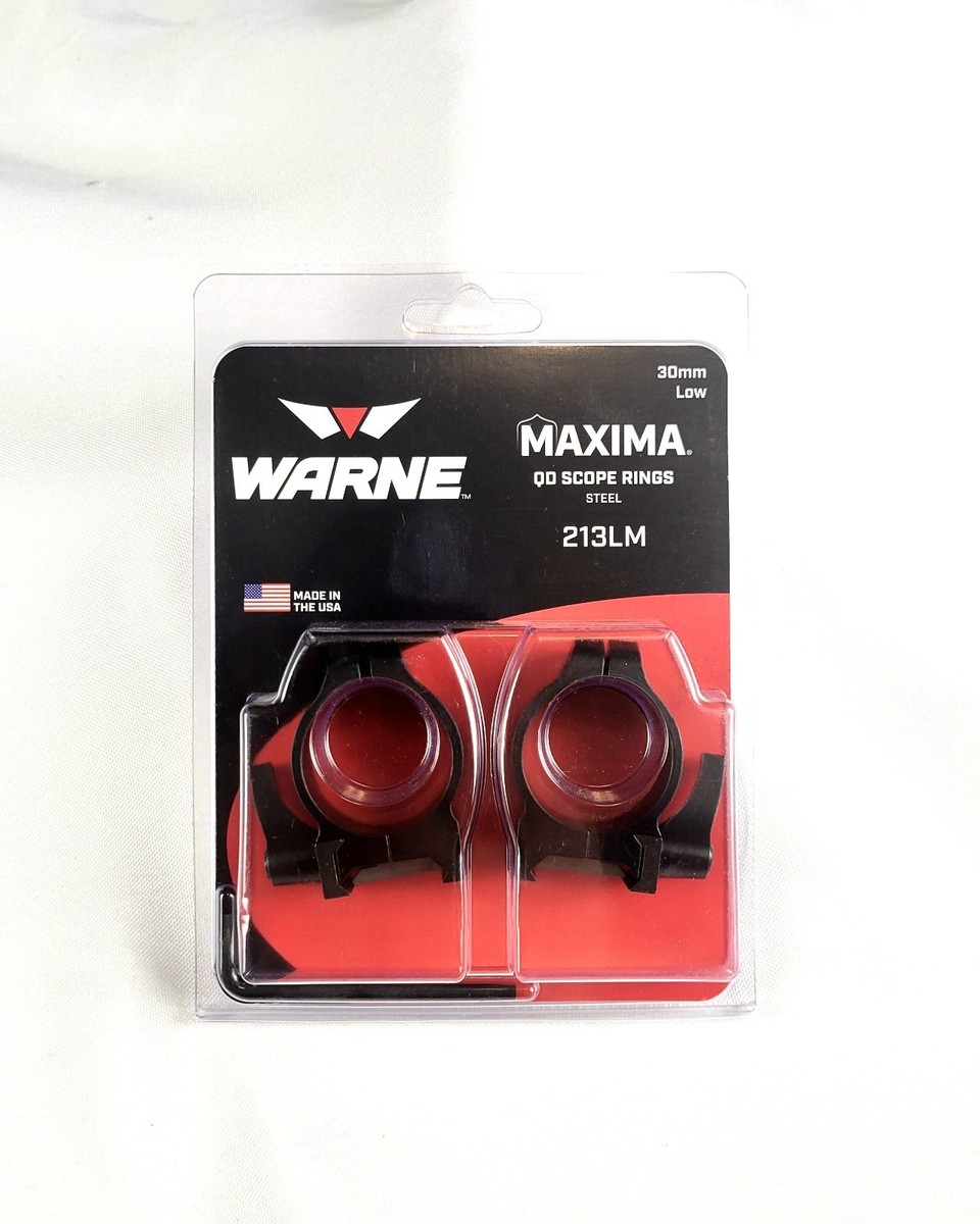 Warne 213LM 30mm QD Low Matte Rings for sale online | eBay