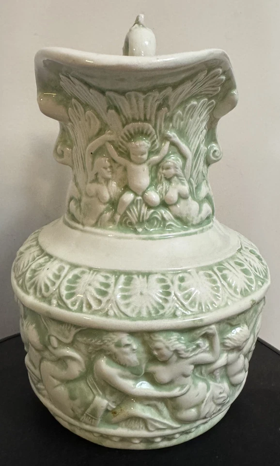 Jarra 3D de colección de la mitología griega de Poseidón sirenas merman querubín Foto 4 de 4