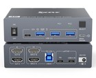 Dual Monitor KVM Switch for Laptop & Desktop 4K@60Hz, USB C and HDMI KVM Switch