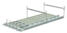 TOMYTEC TOMIX N Gauge Rail Depot Extension 91017, Silver