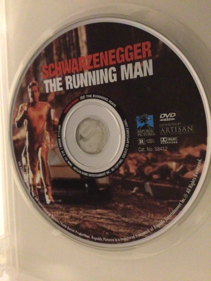 The Running Man (1987, DVD, Rg1) Buzzsaw, Dynamo, Fireball, Schwarzenegger. - Image 4 of 4