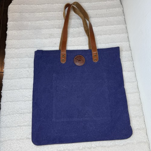 Will Leather Goods Give Will Natural Canvas Leather Strap Tote Bag 16" X 16" - Picture 6 of 10
