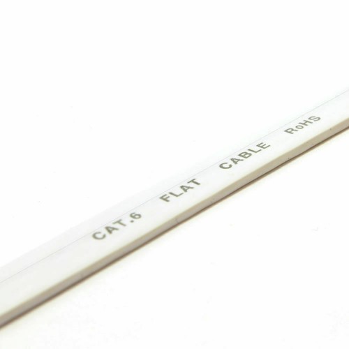 2m FLAT CAT6 Ethernet LAN Patch Cable Low Profile GIGABIT RJ45  WHITE - Picture 21 of 24