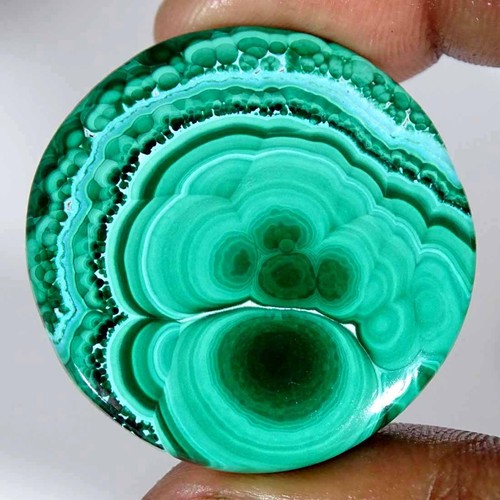 113.90Cts Natural Malachite Chrysocolla Round Cabochon loose Gemstone 38x6mm