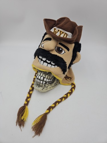 WYO ZooZatz Pistola Pete Vellón Forrado Tejido Sombrero Universidad Wyoming Vaqueros - Imagen 8 de 8